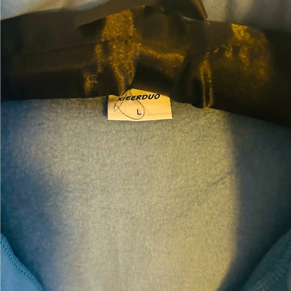 XIEERDUO Women Zip Up Hoodie Y2K Sweatshirt, with pockets & thumb holes, blue, L - Picture 6 of 9